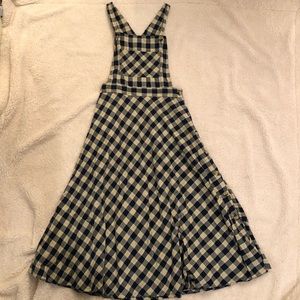Vintage S. Roberts Navy Blue Plaid Dress